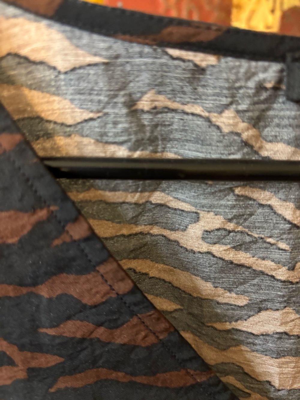 Madewell Brown and Black Tiger-Print V-Neck Mini Dress - Picture 8 of 8